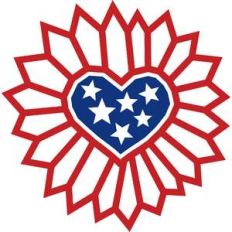 independence day flower heart