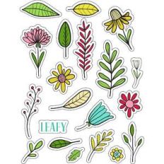 ml pretty leafy stuff stickers
