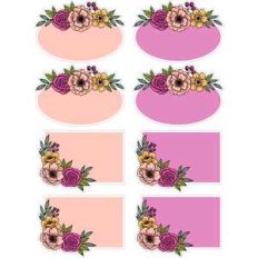 floral sticker labels