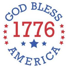 god bless america 1776 circle