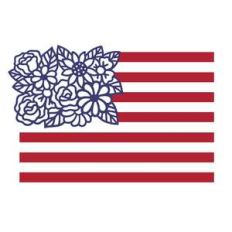 floral american flag
