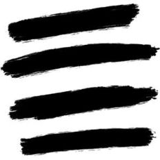 four brush strokes