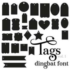 tags volume dingbat font