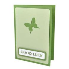 butterfly good luck stencil card