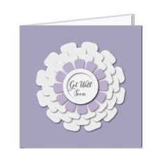 3d layered flower card - get well