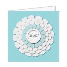 3d layered flower card - hello