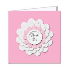 3d flower card - thank you