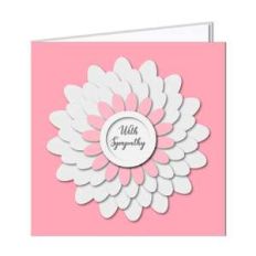 3d layered flower card  - sympathy