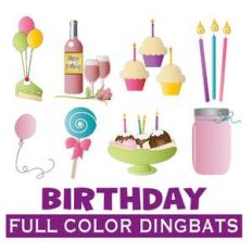 SI BDAY birthday dingbats font