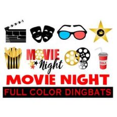 SI movie night dingbats fonts