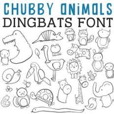 cg chubby animals dingbats