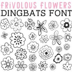 cg frivolous flowers dingbats