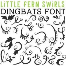 cg little fern swirls dingbats