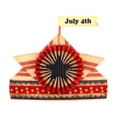 hat 3d place card rosette