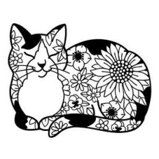 calico cat flower mandala