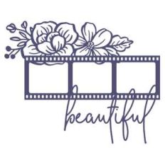 film photo frame with flowers