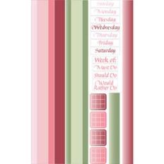 garden pinks days of the week washi sticker border planner tape
