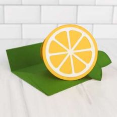 shaped card lemon