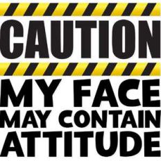 caution my face may contain attitude