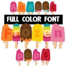 frozen pops color font