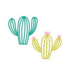 cactus outline set