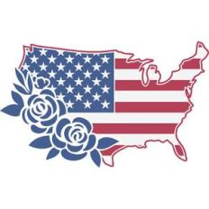 american flag floral