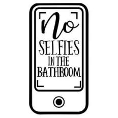 no selfies in the bathroom