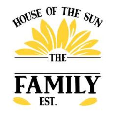 house of the sun family name sign