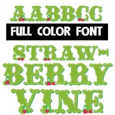 strawberry vine color font