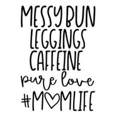 messy bun caffeine momlife