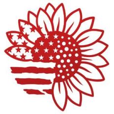 patriotic sunflower flag