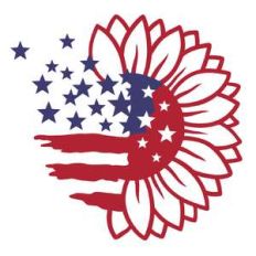 sunflower american flag