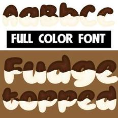 fudge topped color font