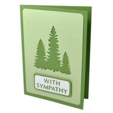 forest with sympathy stencil card