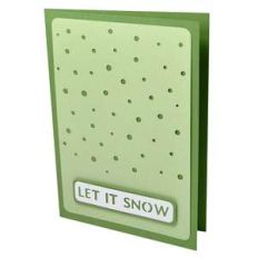 let it snow stencil card