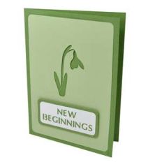 snowdrop new beginnings stencil card