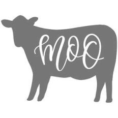 moo cow handlettered