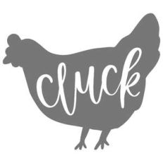 cluck chicken handlettered