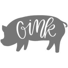 pig oink handlettered