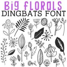 cg big florals dingbats