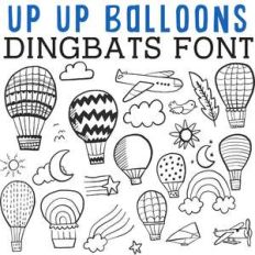 cg up up balloons dingbats