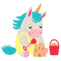 unicorn building sandcastle