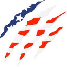 red white and blue rips