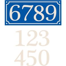 french house sign 4 numbers