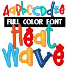 heat wave color font