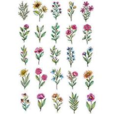 flower and leaves sticker sheet