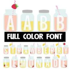 strawberry lemonade color font