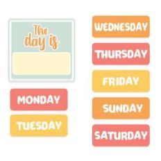 kids days board calendar planner