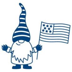 gnome with flag