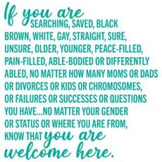 you are welcome here